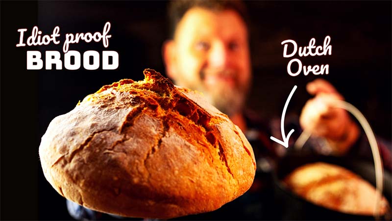 Brood bakken in de Dutch Oven op de BBQ