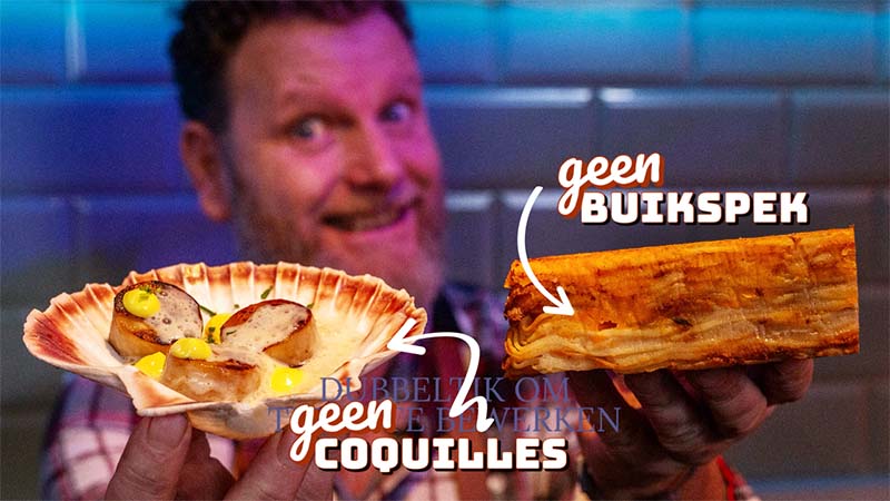 Buikspek met Coquilles van groenten